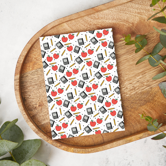 Composition Books, Apples, and Pencils | AG117 | Image Transfer Paper
