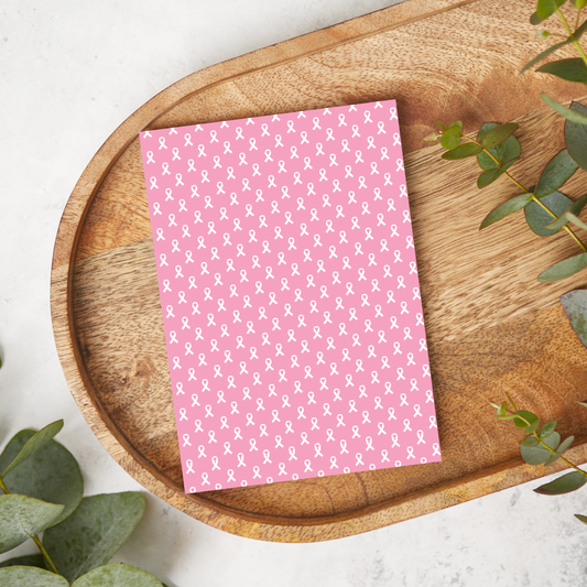 White Ribbons on Pink | Breast Cancer Awareness | BRCA02 | Image Transfer Paper