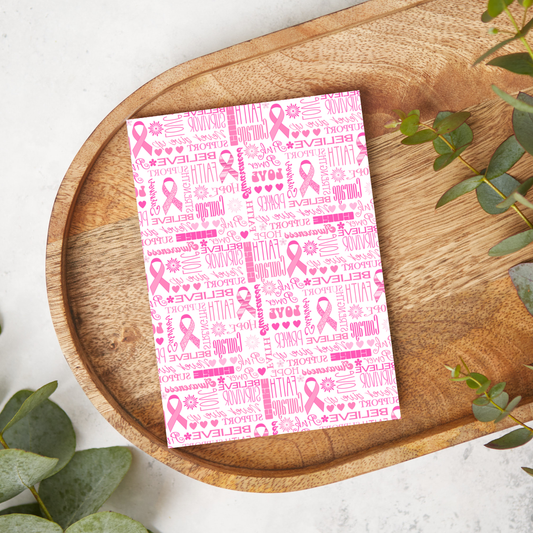 Pink Ribbon Believe | Breast Cancer Awareness | BRCA07 | Image Transfer Paper