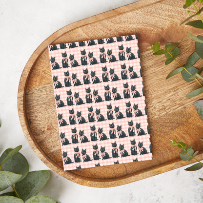 Black Cats on Pink Gingham | T0779 | Image Transfer Paper