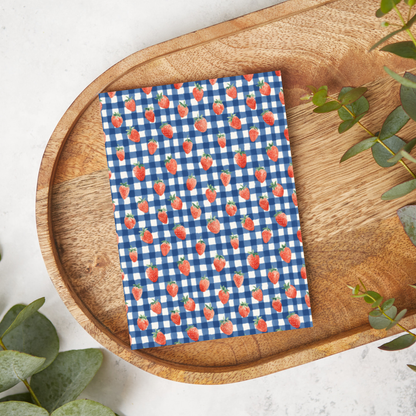 Strawberries on Blue Gingham | T0794 | Image Transfer Paper