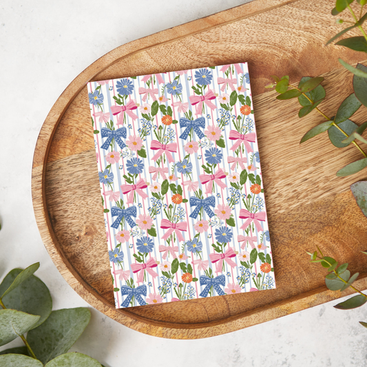 Blue & Pink Floral Bows | T0796 | Image Transfer Paper