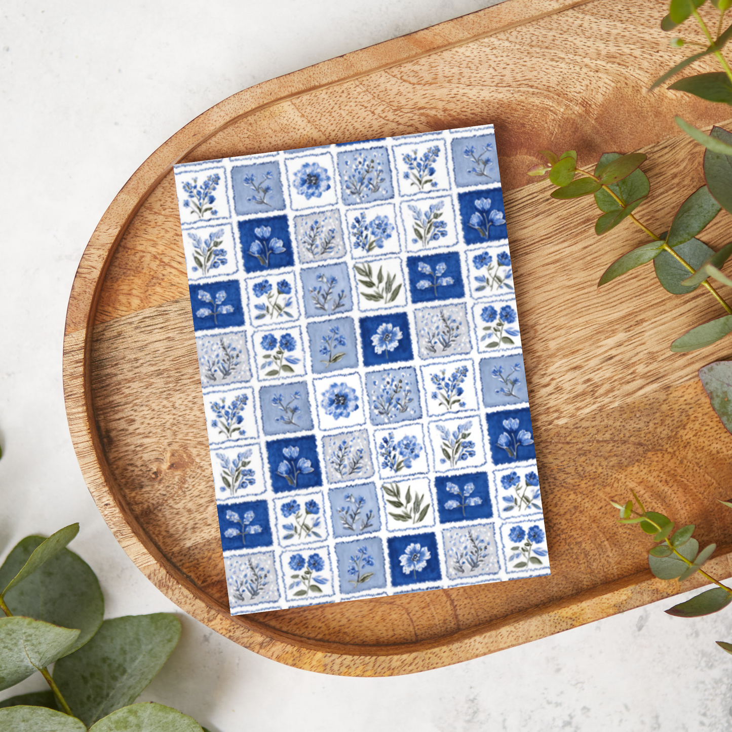 Blue Floral Stamps | T0820 | Image Transfer Paper