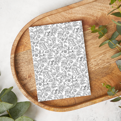 Black and White Chinoiserie | Floral Fineline | T0828 | Image Transfer Paper