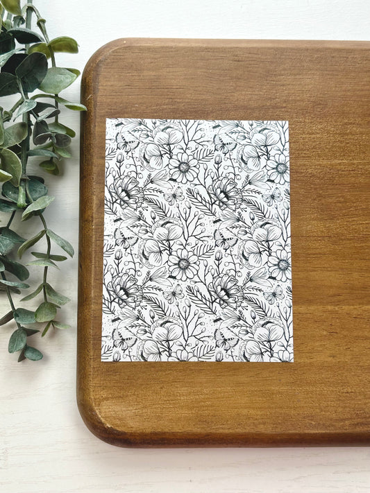 Black and White Butterfly Garden | MC15 | Image Transfer Paper