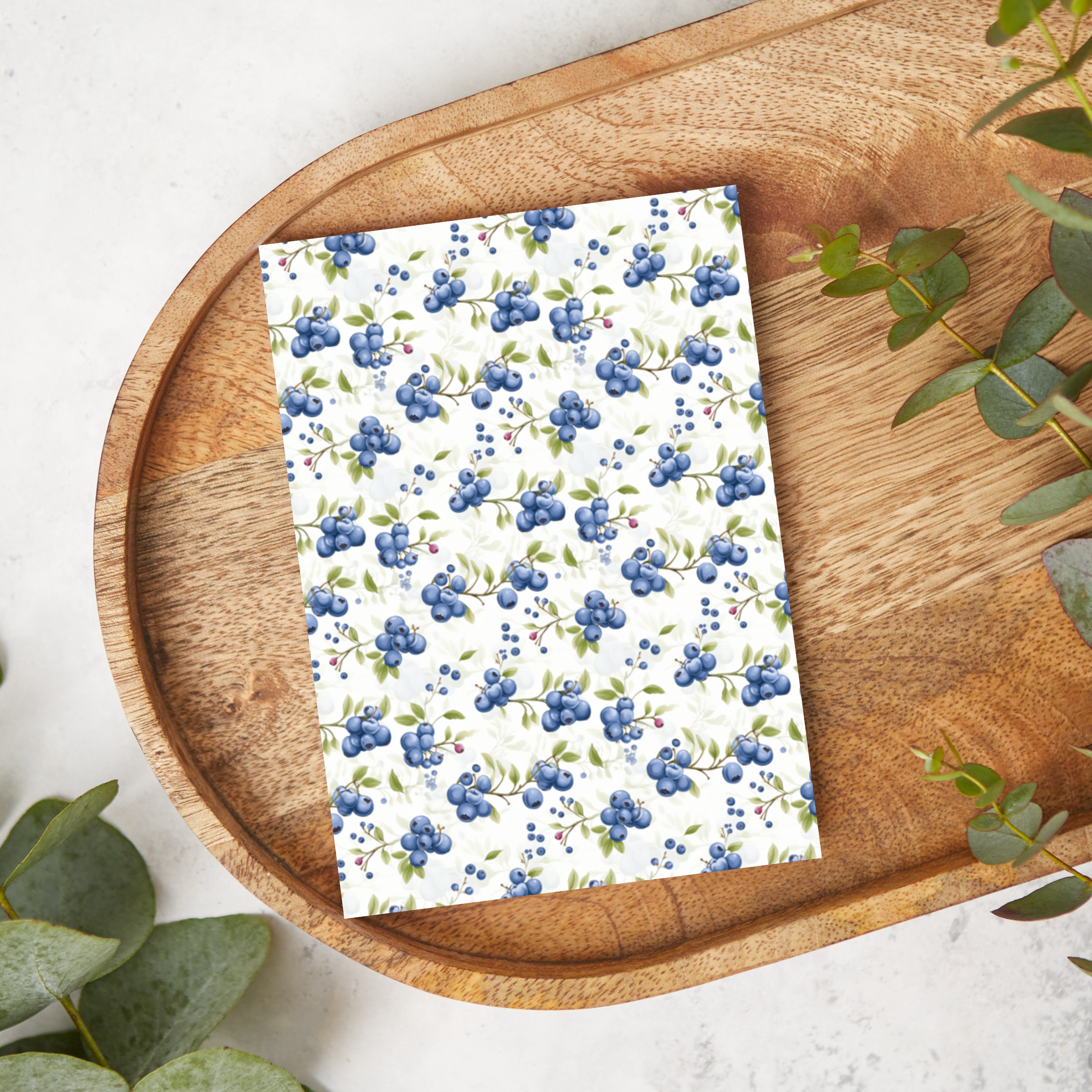 Paper Chain Blueberry Botanical Blueberries | T0178 | Image Transfer Paper | Former SKU AP00 ...