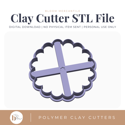 Trinket Dish - Scalloped | Digital STL File | Polymer Clay Tools & Cutters