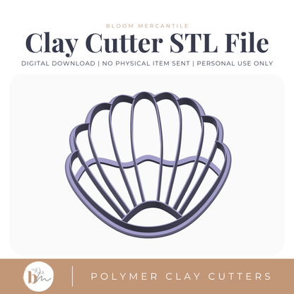 Trinket Dish - Shell | Digital STL File | Polymer Clay Tools & Cutters