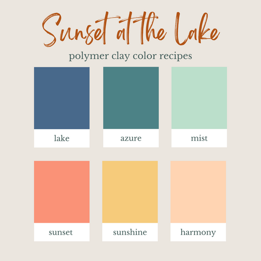 Sunset at the Lake | Sculpey Souffle | Polymer Clay Color Recipes