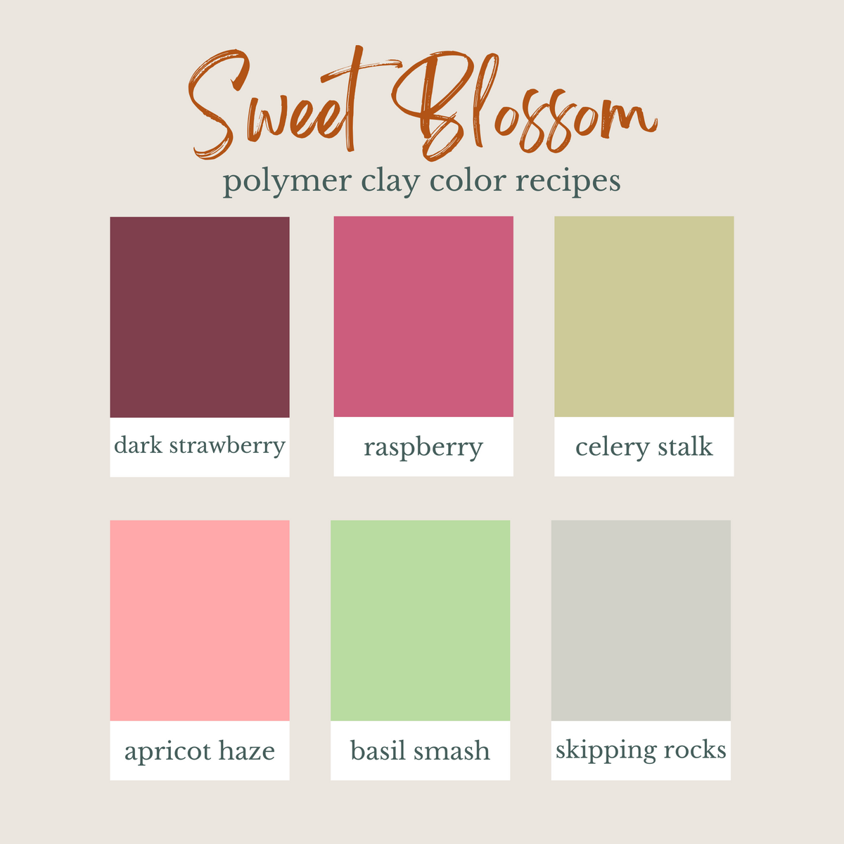 Mercentile Color Sweet Blossom | Sculpey Souffle | Polymer Clay Color Recipes – Bloom ...