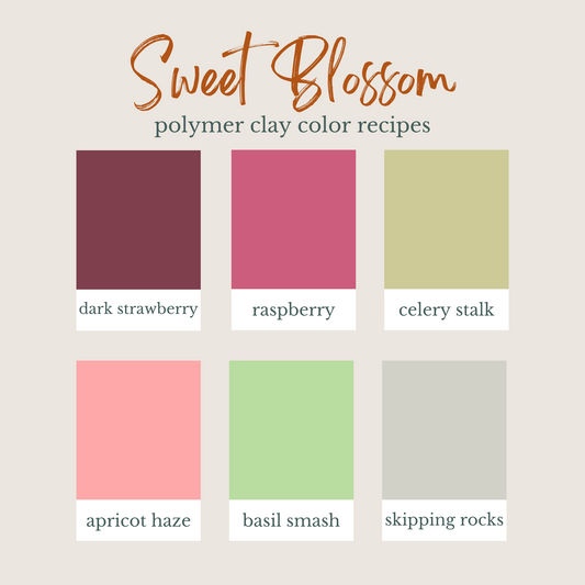Sweet Blossom | Sculpey Souffle | Polymer Clay Color Recipes