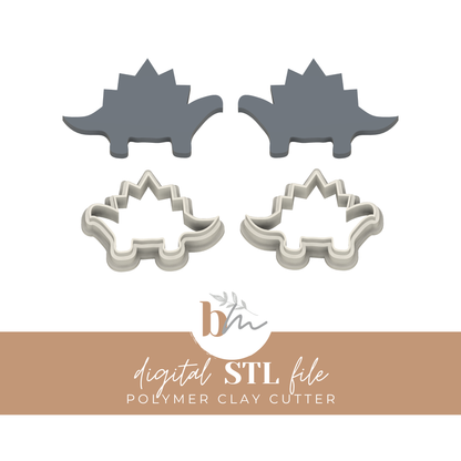 Stegosaurus Dinosaur - 4 Sizes | Digital STL File | Polymer Clay Tools & Cutters