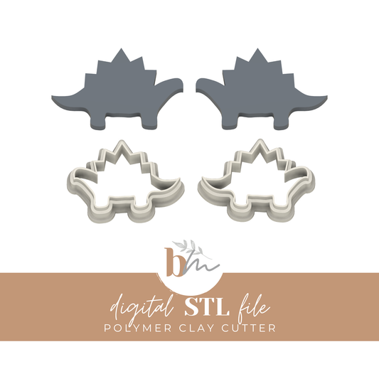 Stegosaurus Dinosaur - 4 Sizes | Digital STL File | Polymer Clay Tools & Cutters
