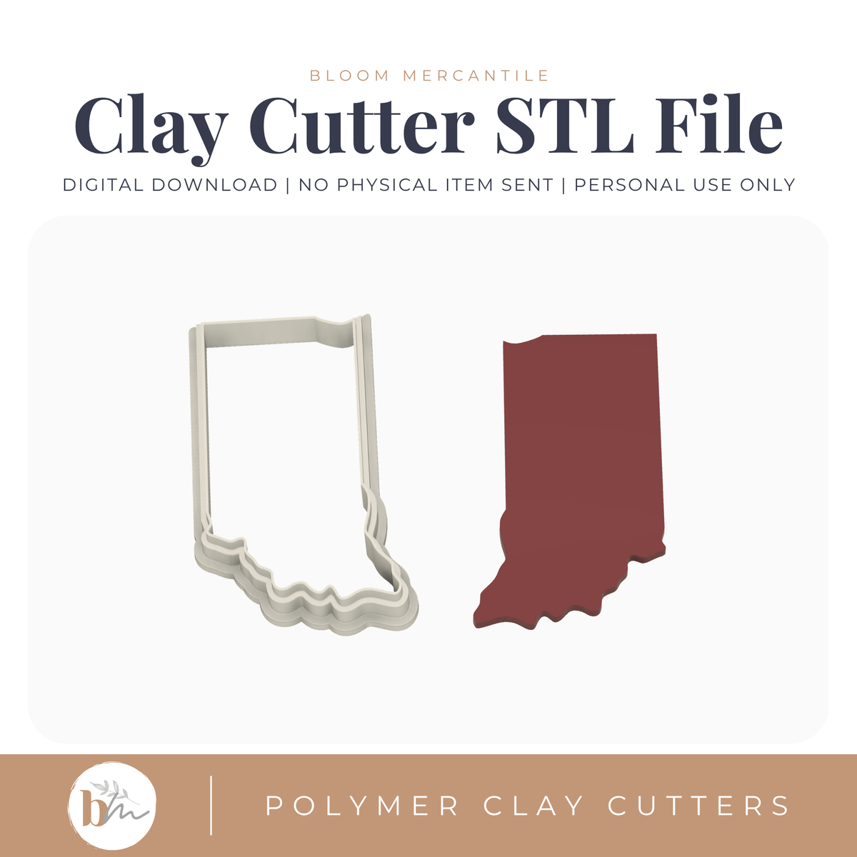 Indiana State Silhouette - 4 Sizes