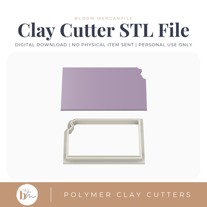 Kansas State Silhouette - 4 Sizes digital STL polymer clay cutter