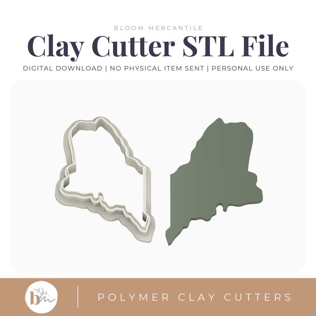 Maine State Silhouette - 4 Sizes