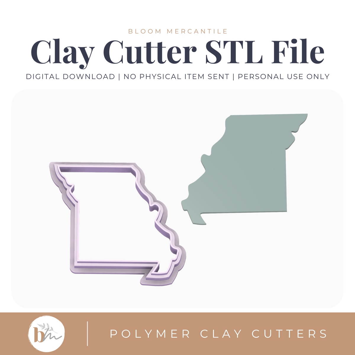 Missouri State Silhouette - 4 Sizes STL cutter