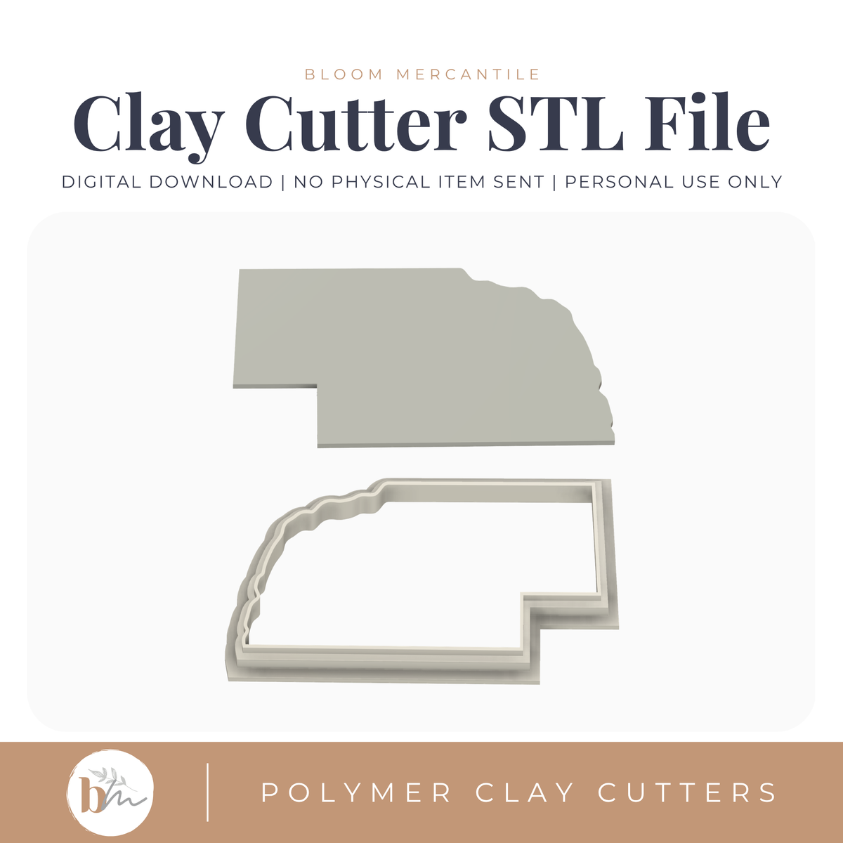 Nebraska State Silhouette - 4 Sizes STL cutter