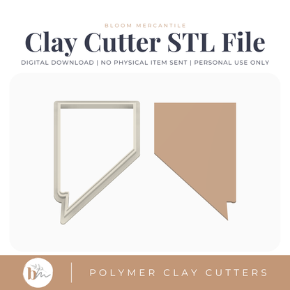 Nevada State Silhouette - 4 Sizes STL cutter