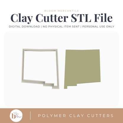 New Mexico State Silhouette - 4 Sizes STL cutter