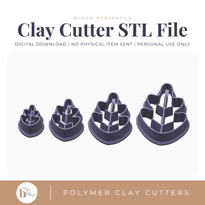 Fall Leaf - 4 Sizes STL file