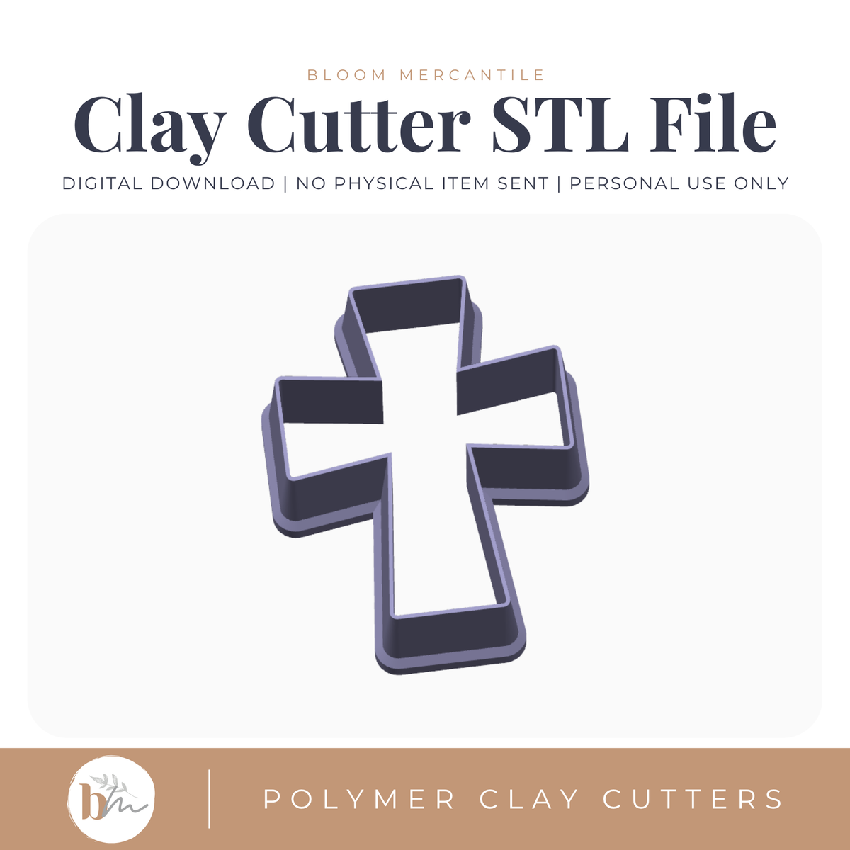 Flared Cross - 7 Sizes STL file