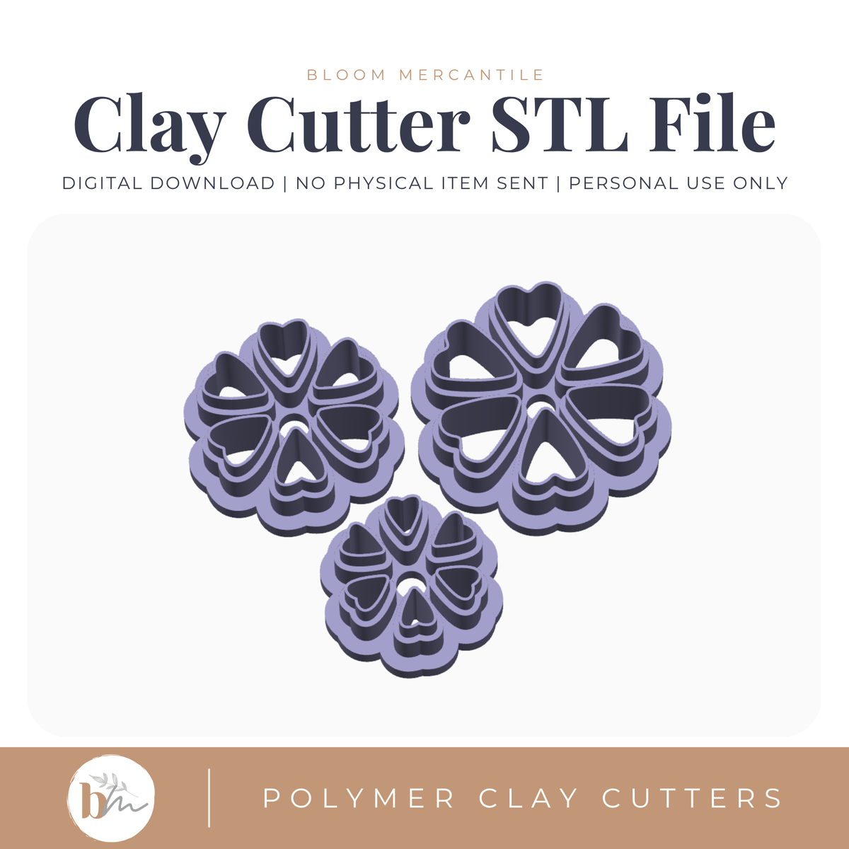 Floral Petal Puncher - 3 Sizes STL file