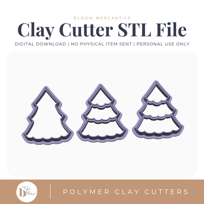 Fluffy Tree - 3 Designs STL cutter preview
