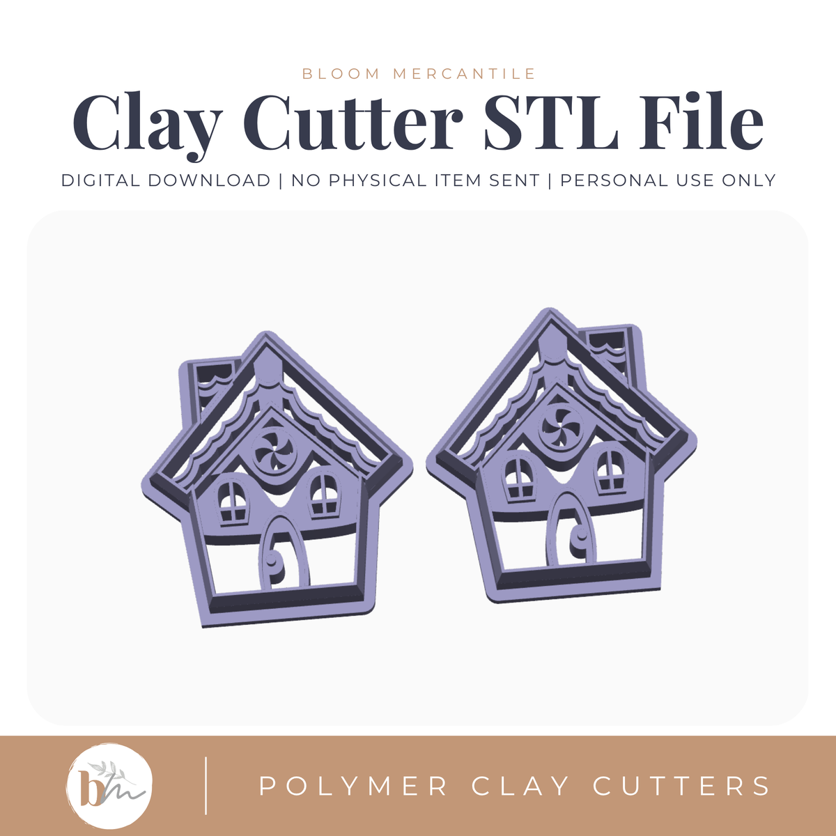 Gingerbread House Mirror Set - 2 Sizes STL cutter preview
