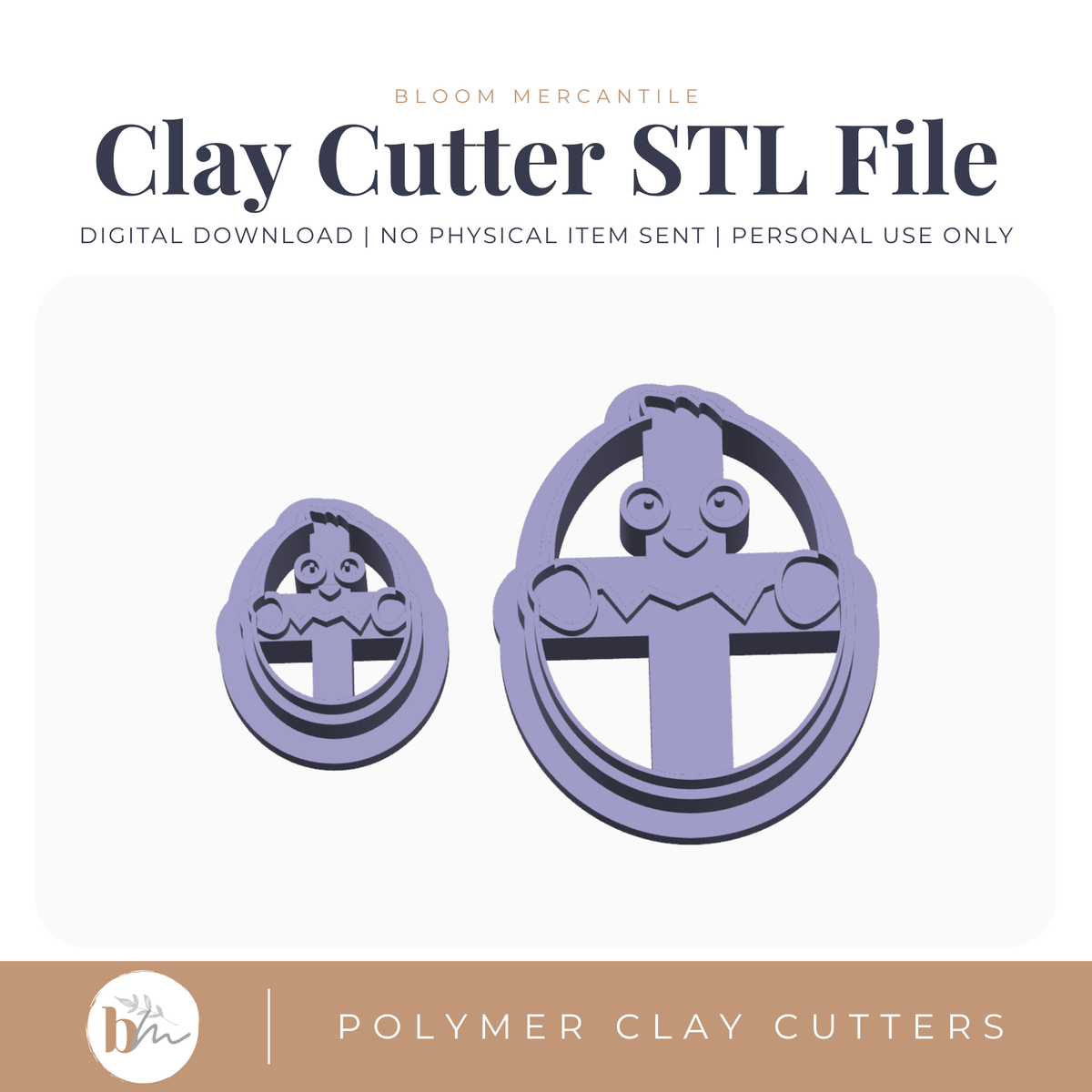 Hatching Egg - 2 Sizes STL cutter