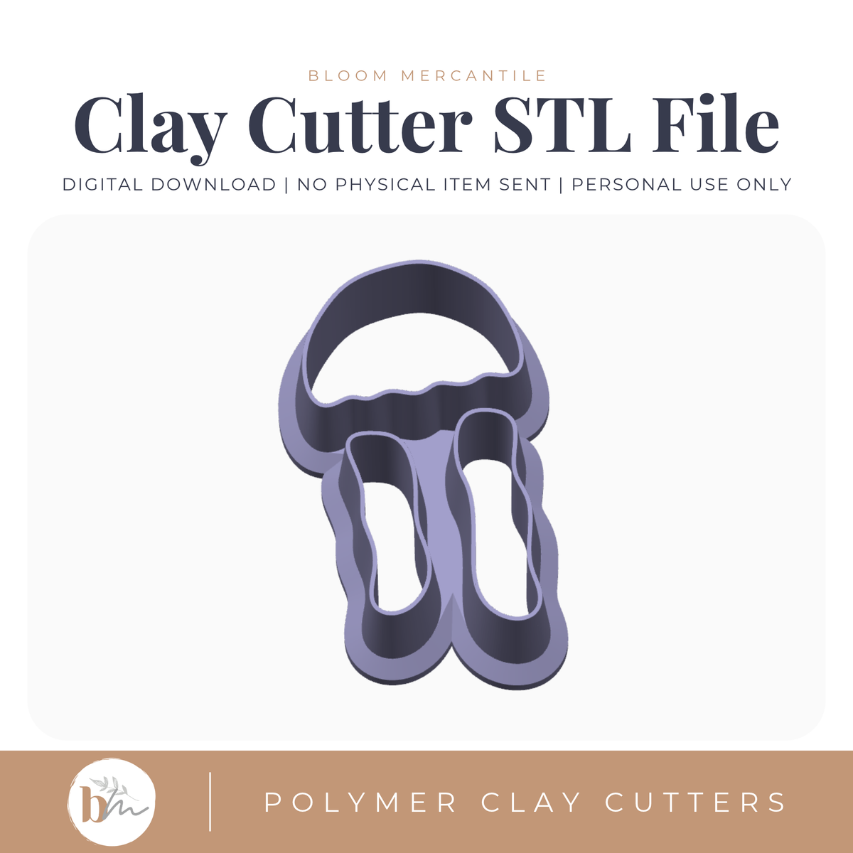 Jellyfish digital STL polymer clay cutter