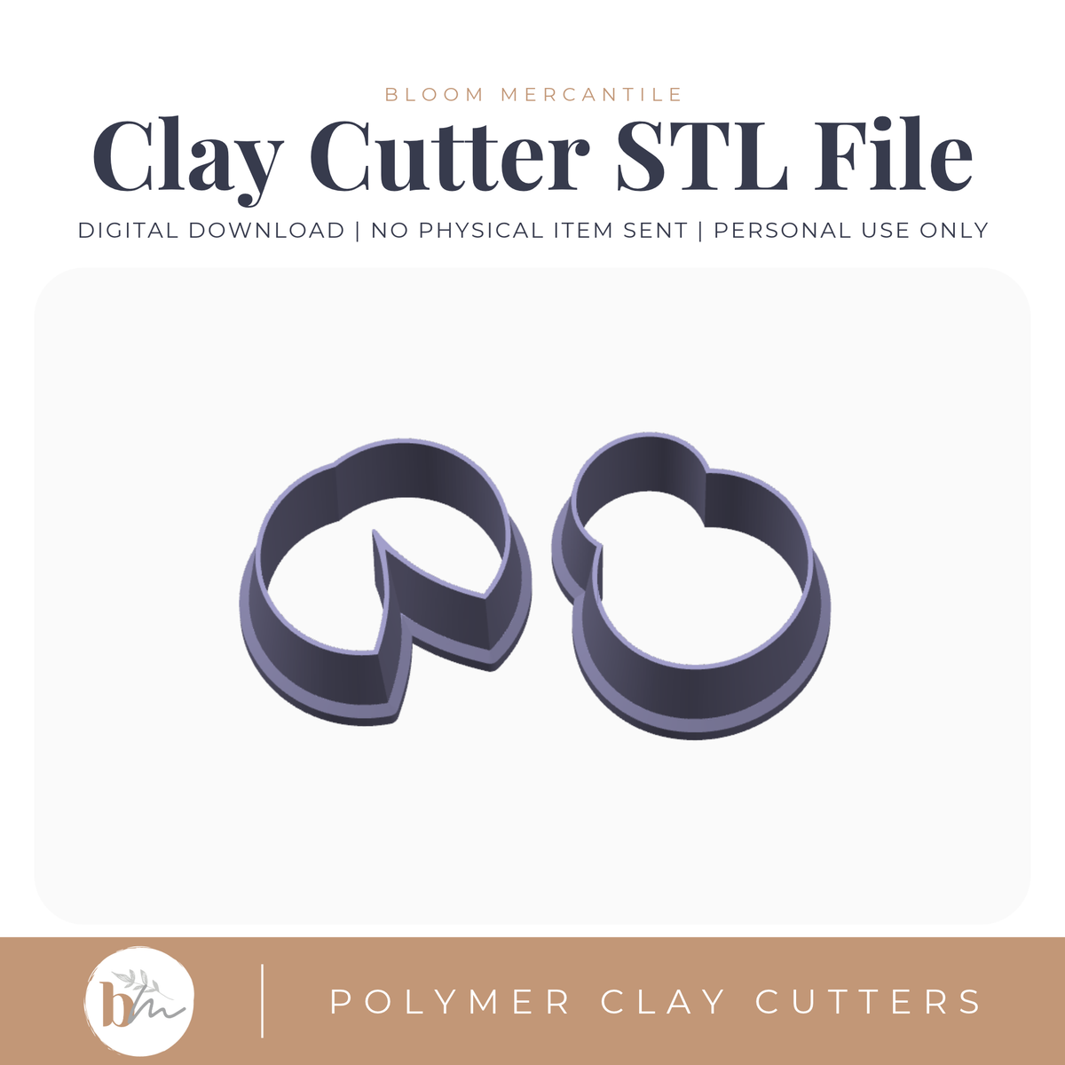 Ladybug Set - 3 Sizes digital STL polymer clay cutter