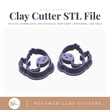 Little Birdies Mirror Set - 3 Sizes digital STL polymer clay cutter