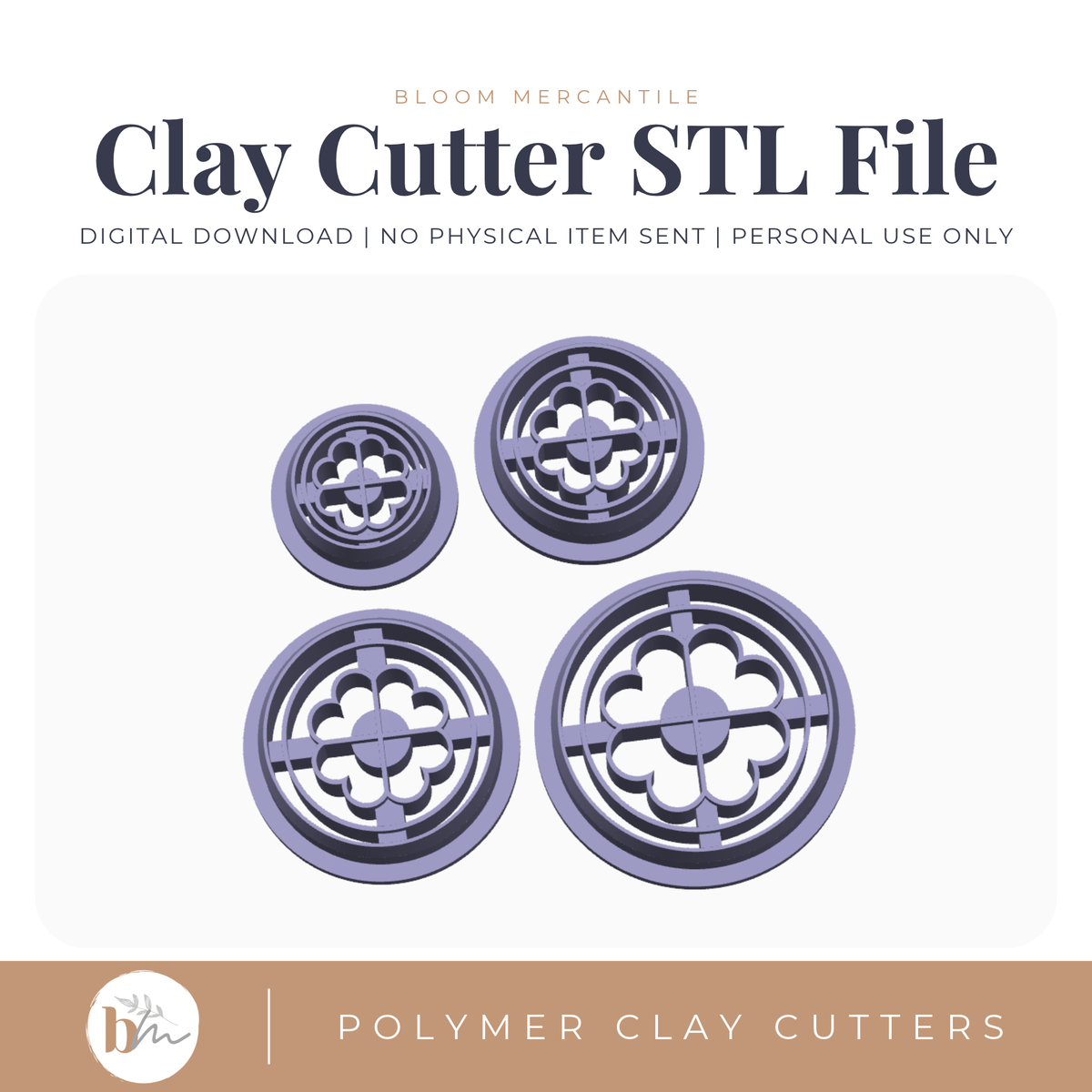Lucky Gold Coins - 4 Sizes digital STL polymer clay cutter