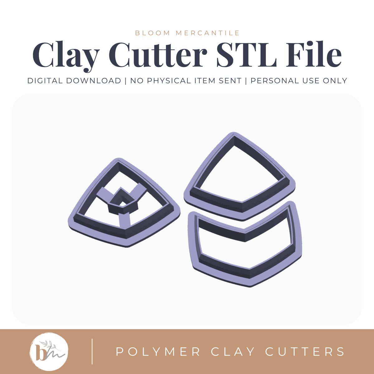Squashed Diamond Dangle Set STL cutter