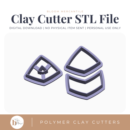 Squashed Diamond Dangle Set STL cutter