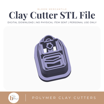 Backpack STL polymer clay cutter digital file