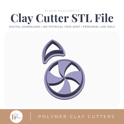 Peppermint Candy Set - 4 Sizes STL polymer clay cutter