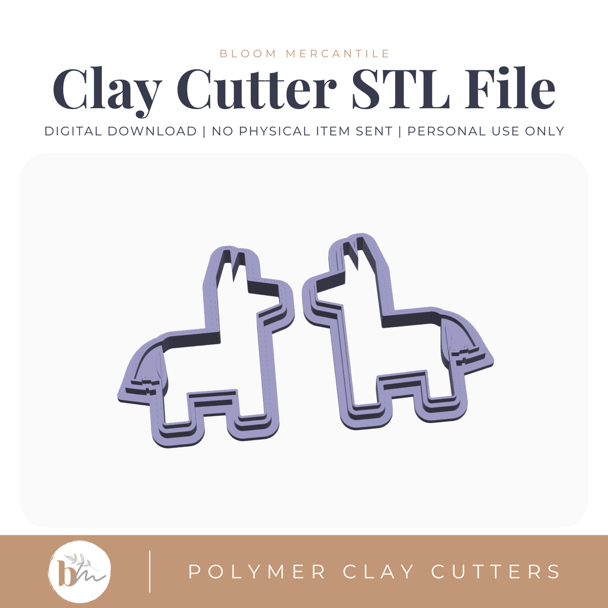 Pinata Mirror Set - 2 Sizes STL polymer clay cutter