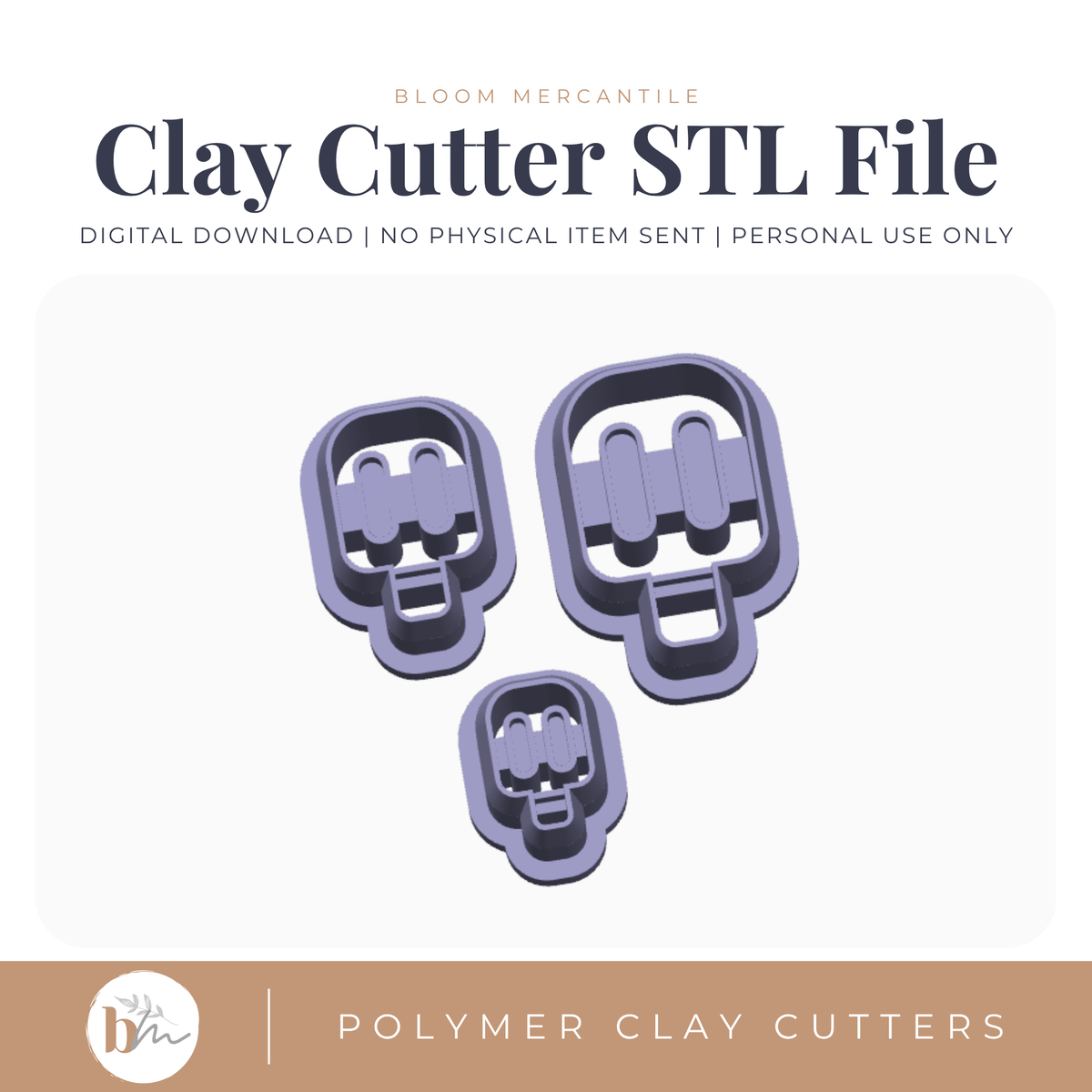 Popsicle - 3 Sizes STL polymer clay cutter