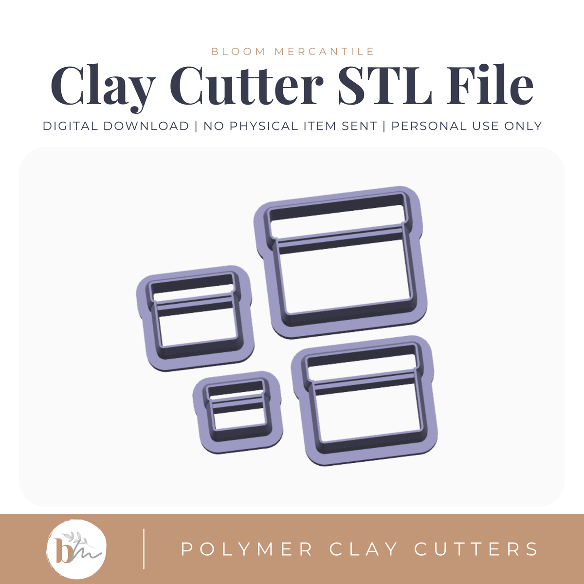 Present - 4 Sizes STL polymer clay cutter