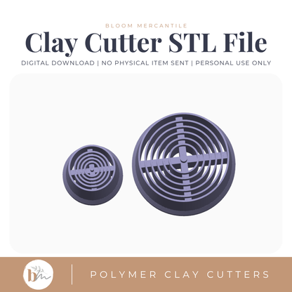 Record polymer clay cutter STL digital file - 2 sizes