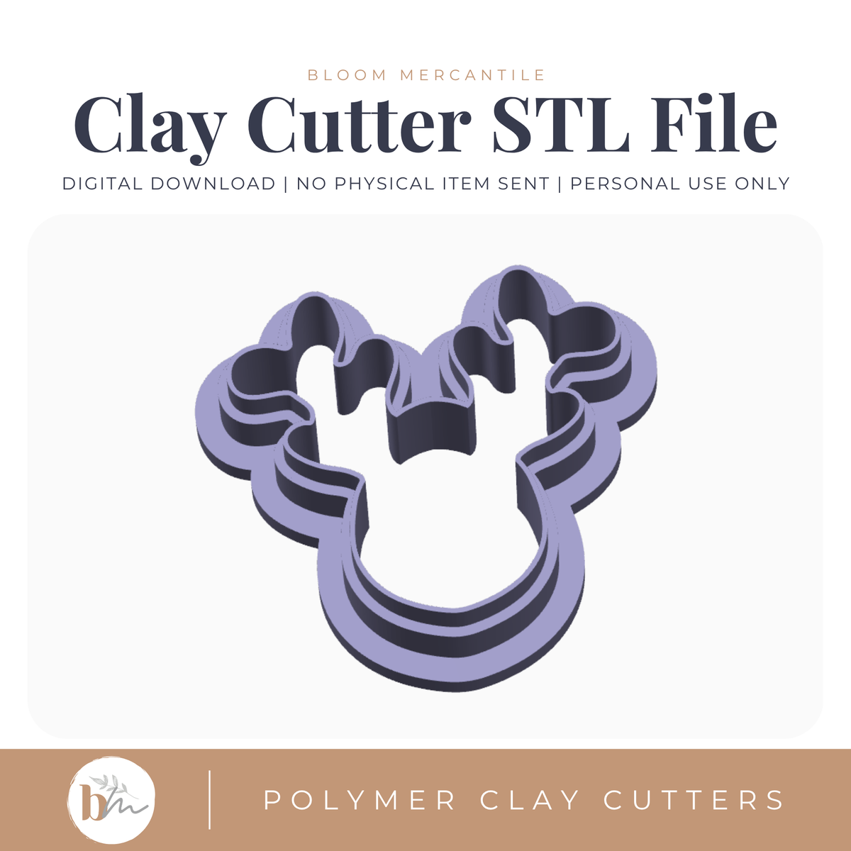 Reindeer - 5 Sizes | Digital STL File | Polymer Clay Tools & Cutters