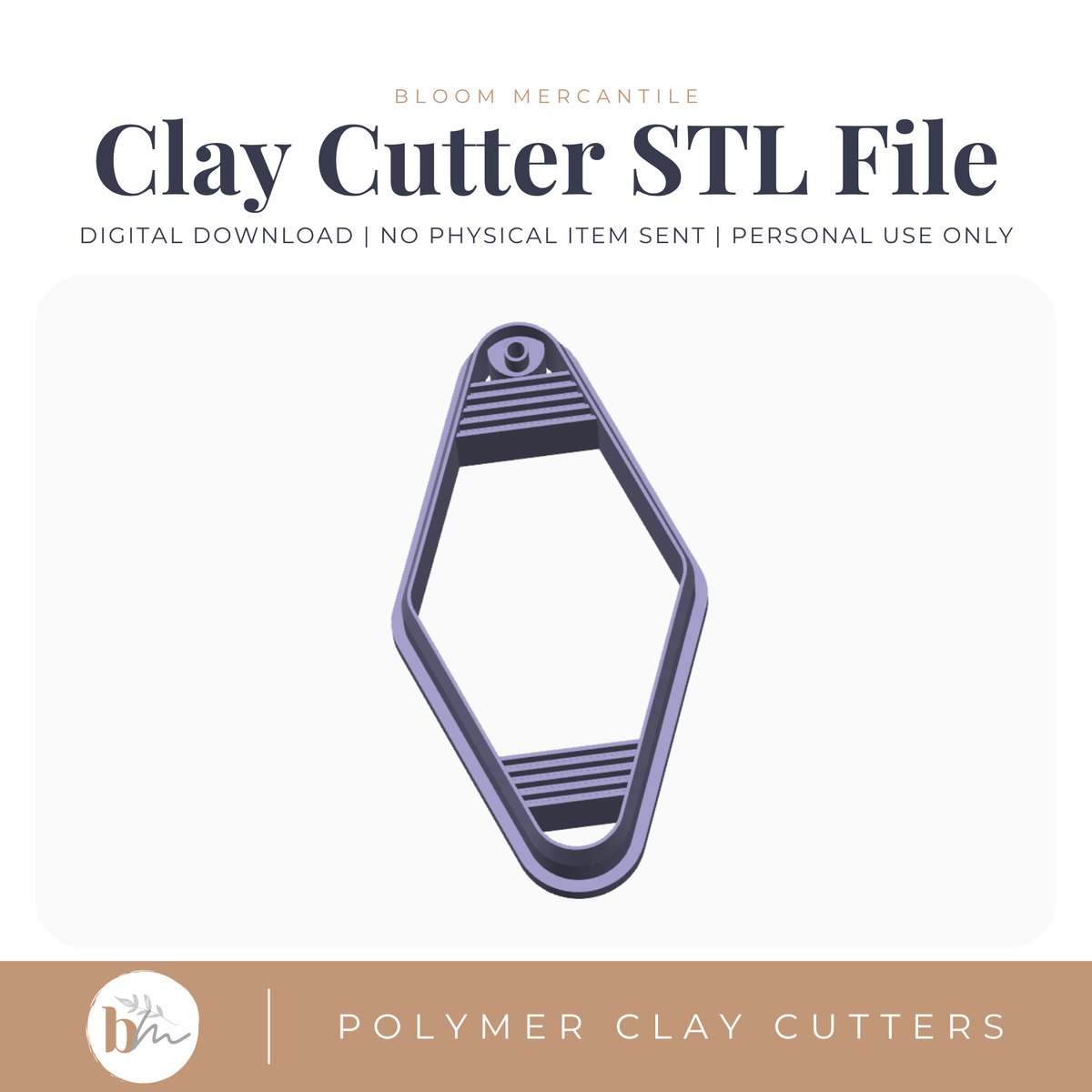 Retro Motel Keychain - 3 Sizes | Digital STL File | Polymer Clay Tools & Cutters
