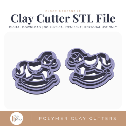 Rocking Horse Mirror Set | Digital STL File | Polymer Clay Tools & Cutters