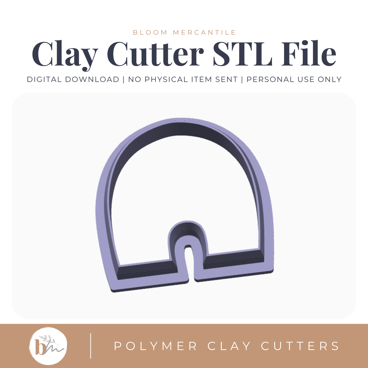 Rounded Arch Rainbow - 5 Sizes | Digital STL File | Polymer Clay Tools & Cutters