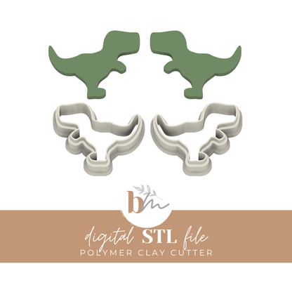 T-Rex Dinosaur - 4 Sizes | Digital STL File | Polymer Clay Tools & Cutters