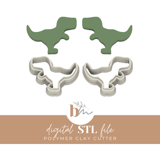 T-Rex Dinosaur - 4 Sizes | Digital STL File | Polymer Clay Tools & Cutters