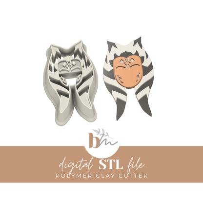 White Saber Fighter - 3 Sizes | Digital STL File | Polymer Clay Tools & Cutters