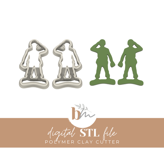 Army Man Toy - 4 Sizes | Digital STL File | Polymer Clay Tools & Cutters